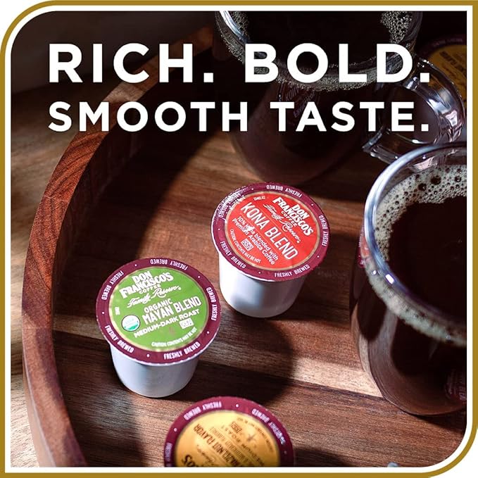 Don Francisco's Breakfast Blend Dark Roast Coffee Pods - 12 Count - Recyclable Single-Serve Coffee Pods, Compatible with your K- Cup Keurig Coffee Maker (Pack of 2)