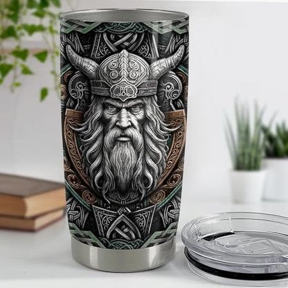 Viking Cup Tumbler 20oz Viking Gifts for Men Vikings Stainless Steel Insulated Tumblers Coffee Travel Mug Gift for Birthday Christmas