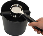 Load image into Gallery viewer, 6.3 inch Large Espresso Knock Box Silicone coffee Tamper Mat Espresso Machine Accessories Set of 2 with Removable Knock Bar and Anti-Slip Base for Home Office Barista Tools for Bar Shop