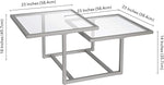 Load image into Gallery viewer, Henn&amp;Hart 43" Wide Square Coffee Table in Nickel, Modern coffee tables for living room, studio apartment essentials
