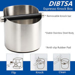 Load image into Gallery viewer, Coffee Knock Box, Espresso Knock Box Stainless Steel Espresso Machine Accessories with Removable Knock Bar and Non-Slip Base Coffee Grounds Container Bin, Large (Silver)