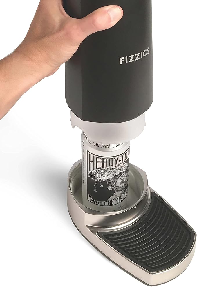 FIZZICS - DraftPour Beer Dispenser - Converts Any Can or Bottle Into a Nitro-Style Draft, Gift for Men and Beer Enthusiast, Beer Tap Draft Machine - Carbon (Pack of 4)