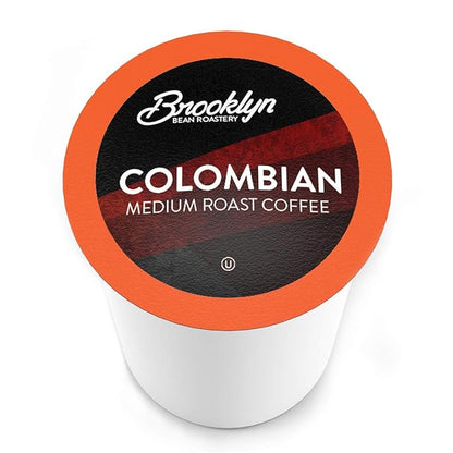 Brooklyn Beans Colombian Gourmet Coffee Pods - Compatible with Keurig K Cup Brewers Including 2.0 Machines, 40 Count, Rich and Smooth Colombian Medium Roast