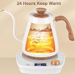 Load image into Gallery viewer, Gooseneck Electric Kettle, Intelligent Temperature Control, Stainless Steel Inner, Quick Heating, for Pour Over Coffee, Brew Tea, Boil Hot Water, 1000W 0.9L Cream White