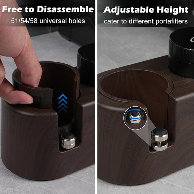 PUSEE Espresso Tamping Station, Espresso Organizer Station Fit for 51/54/58mm Espresso Accessories, Plastic Espresso Station Coffee Tamper Station, Multifunctional Coffee Tools Organzier (3 in 1)