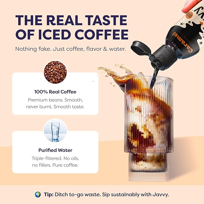 Coffee Concentrate - Cold Brew Coffee, Perfect for Hot or Iced Instant Coffees, Hot Drinks, Cold Brew Concentrate, 35 Servings - Caramel