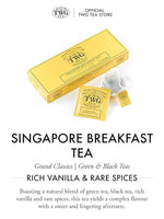 Load image into Gallery viewer, TWG Tea | Singapore Breakfast Tea | Black Tea &amp; Green Tea | Vanilla &amp; Spices | 15 Hand Sewn Cotton Tea Bags| Gift Set