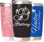 Load image into Gallery viewer, Personalized Tumbler Custom Coffee Tumbler Laser Engrave with Name 20 Oz Stainless Steel Travel Tumbler Cup Mug Personalized Gifts for Birthday Christmas Anniversary for Men Women Kids