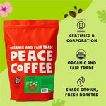 Load image into Gallery viewer, Peace Coffee Colombia Single Origin Coffee | 5 lb Whole Bean Medium Roast | Organic Fair Trade | Smooth, Crisp Flavor | Shade Grown, Fresh Roasted