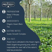 Organic Positively Tea Company, Assam Black Tea Bags, 20 Count
