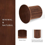 Load image into Gallery viewer, NORDICANA Single Accent Side Table for Living Room, 19.6 Inch Wide 19.6 Inch Tall Walnut Color Round End Table for Sofa, Accent Chair, Manufactured Wood Top with Walnut Veneer