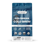 Load image into Gallery viewer, Organic Cold Brew Coffee Coarse Ground 1 LB - Colombian Supremo Reserve Flavor Dark Roast Coarse Grind - 100% Arabica Beans - Handcrafted, Single Origin, Micro Roast, Direct Trade – By Stack Street