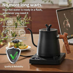 Load image into Gallery viewer, Water Kettle Electric,Gooseneck Electric Kettle with 50pcs Coffee Filter,±1℉ Temperature Control, Fast Heating, Stainless Steel Interior, Ideal for Precise Pour-Over Coffee and Tea