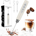 Load image into Gallery viewer, Milk Frother Handheld for Coffee, Electric Whisk 3 Speed Adjustable, Drink Mixer with Stainless 3 Whisks, Rechargeable Hand Frother Wand, for Latte Cappuccino Hot Chocolate Egg Beige