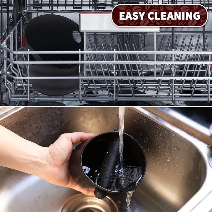 HOMEE Espresso Knock Box Coffee Grounds Container with Removable Knock Bar,Espresso Dump Bin with Non-Slip Base,Shock-Absorbent Espresso Accessories,Durable Barista Tool for Coffee Bar Kitchen Counter