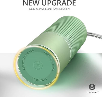 Chestnut C3 ESP Manual Coffee Grinder TIMEMORE, Hand Coffee Grinder with Internal Adjustable Grind Setting, Stainless Steel S2C Conical Burr Coffee Grinder, for Espresso to French Press - Green