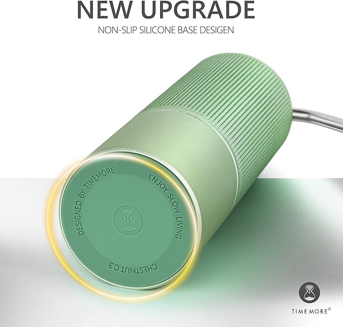 Chestnut TIMEMORE C3S Manual Coffee Grinder, Hand Coffee Grinder with Adjustable Grind Setting, Stainless Steel S2C Conical Burr Coffee Grinder, for Espresso to French Press - Green