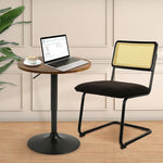 Load image into Gallery viewer, 23.6" Round Bar Table, Adjustable Height Modern Cocktail Table with MDF Top and Metal Base, Bistro Pub Table Suitable for Cafe, Kitchen Island, Bar Counter, Brown