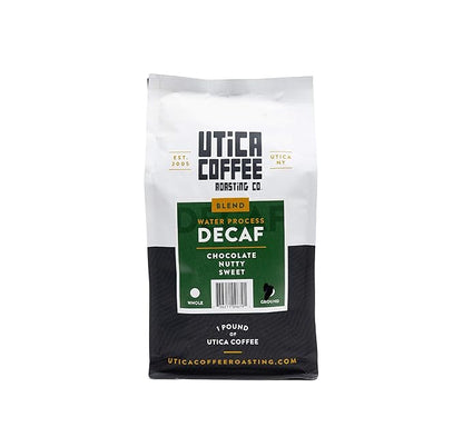 Utica Coffee Roasting Co. Decaf | Specialty Medium Roast Ground Coffee | 16 Oz Reclosable Bag