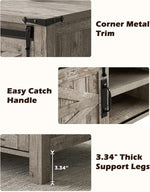 Load image into Gallery viewer, OKD 48" Farmhouse Lift Top Coffee Table with Sliding Barn Door, Rustic Center Table w/Hidden Storage Compartment, Lift Tabletop Dining Table w/Adjustable Shelf for Living Room,Light Rustic Oak