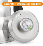 Load image into Gallery viewer, Pour Over Coffee Kettle with Thermometer for Exact Temperature 40 fl oz - Premium Stainless Steel Gooseneck Tea Kettle for Drip Coffee, French Press and Tea - Works on Stove and Any Heat Source