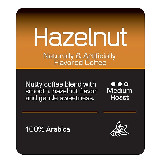 Roast Ridge Single Serve Coffee Pods for Keurig K-Cup Brewers, Hazelnut Blend, Medium Roast, 100 Count