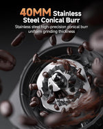 Load image into Gallery viewer, Anti-Static Espresso Grinder with Self-Cleaning Burr, 48 Precise Settings, Coffee Grinder for Home Use, Coffee Bean Grinder with Storage Box &amp; Dosing Cup, Less Mess, More Flavor,Black