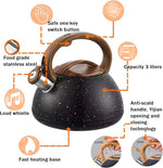 Load image into Gallery viewer, 3.1QT/3L Whistling Tea Kettle for Stove Tops,Tea Kettle for Stovetop,Stainless Steel Tea Pot with Anti-Heat Handle and Simple Touch Button to Control Kettle Outlet