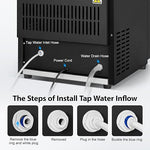 Load image into Gallery viewer, Upgraded Commercial Ice Maker Machine 130 LBS/24H, 15" Wide Under Counter Ice Maker with 35LBS Ice Capacity, Built-in or Freestanding Large Ice Machine Self Clean for Restaurant Home Bar Outdoor