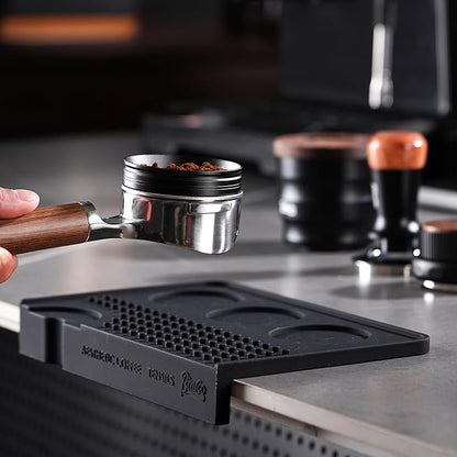 Espresso Tamping Mat for Counter - Ultra Thick Silicone Tamper Mat Coffee Bar Mat, 9.6''×5.9'' Espresso Mat for Countertops,Fits for Baristas Home Kitchen Bar, Waterproof