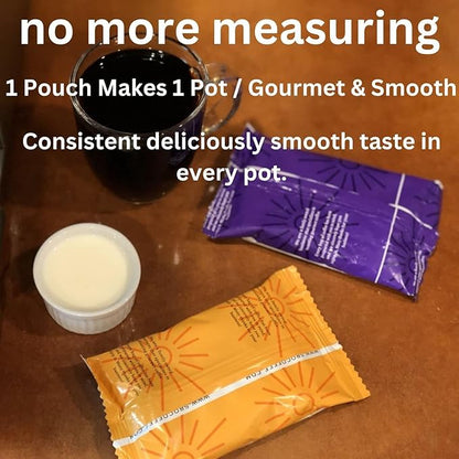 Sarasota Coffee Ground Packets | Gourmet Flavored Medium Roast Grounds Packs | Jamaican Me Crazy | Low Acid Mold Free Individual Single Pot Pouches for 12 Cup Coffee Maker | 2 Ounce Bags, 12 Count