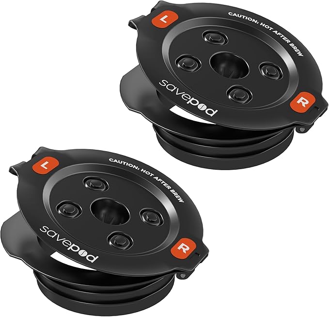 SavePod Coffee Pod Maker with Reusable Coffee Pods, Compatible with Keurig and K-Cup Coffee Machines, Smart, Easy to Use & Convenient (Black Ring)