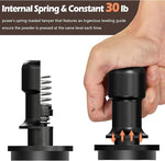 Load image into Gallery viewer, PUSEE 53mm Espresso Coffee Tamper,Premium Calibrated Espresso Tamper 30lb Coffee Tamper with Spring Loaded,Titanium Ripple Plating Base Ground Tamper for Barista Home Coffee Espresso Accessories