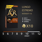 Load image into Gallery viewer, L'OR Espresso Capsules, 10 Count Estremo Lungo, Single-Serve Aluminum Coffee Capsules Compatible with the L'OR BARISTA System &amp; *Nespresso Original Machines, 10 Count (Pack of 1)