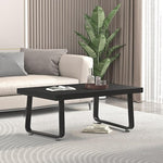 Load image into Gallery viewer, HSH Black Modern Coffee Table, Rustic Wood and Metal Center Table, Farmhouse Simple Living Room Coffee Tables, Industrial Minimalist Wooden Tea Coffee Table for Bedroom Home Office, Black Oak, 39 in