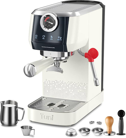 Tuni [𝑼𝒑𝒈𝒓𝒂𝒅𝒆] E2 58mm Dual Boiler Espresso Machine, 20 Bar UKLA Pump Espresso Maker with PID NTC System, Commercial Grade Stainless Steel Semi-automatic Coffee Machine, for Coffee Lovers