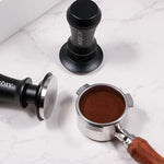Load image into Gallery viewer, Espresso Tamper, Constant 30lb Coffee Tamper with double Calibrated Spring Loaded, Stainless Steel double spring loaded Coffee Tamper Fits for All Portafilters- Flat Base (58mm, BLACK)