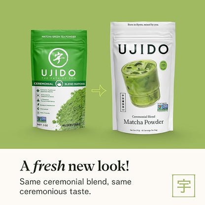 Ujido The Path of Zen Japanese Matcha Green Tea Powder Ceremonial Blend (2 oz)