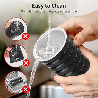 Paris Rhône Milk Frother, 4-in-1 Milk Steamer and Frother, Hot & Cold Foam Milk Warmer with Temperature Control, Auto Shut-Off Frothers for Coffee, Latte, Cappuccino, Macchiato