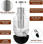 Load image into Gallery viewer, Cold Brew Coffee Maker, 1 Gallon Iced Coffee Maker With Stainless Steel Filter, Heavy Duty Glass Cold Brew Pitcher With Stainless Steel Spigot, Mason Jar Cold Brew Coffee Maker Fast Iced Tea Maker