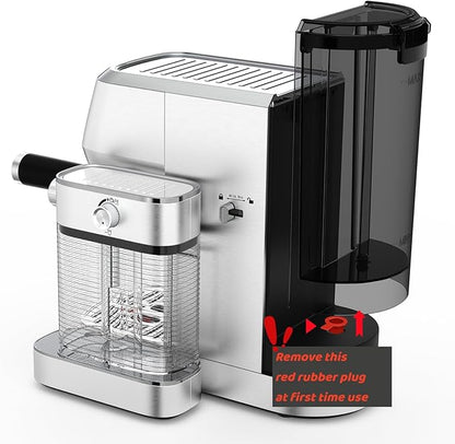 Cappuccino Machine 20 Bar, Professional Espresso Machines for Home and Office with Automatic Milk Frothering System, Barista Compact Latte Maker for Coffee Lovers, Stainless Steel-Mattino