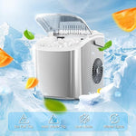 Load image into Gallery viewer, Antarctic Star Countertop Ice Maker，Portable Ice Makers with Self-Cleaning, Bullet Ice Machine, 26Lbs/24H, 9 Ice Cubes Ready in 6 Mins for Kitchen Bar Party RV, Grey