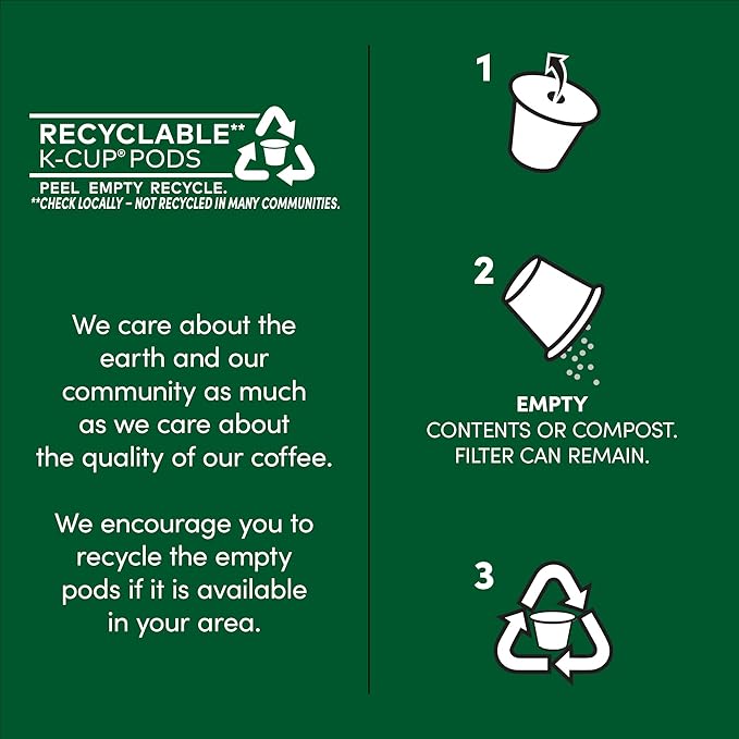 Tim Hortons Decaf, Medium Roast Coffee, Single-Serve K-Cup Pods Compatible with Keurig Brewers, 32ct K-Cups, Red