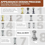 Load image into Gallery viewer, MEION Espresso Tamper 51mm Coffee Tamper, Calibrated Dual Spring Loaded Barista Tamper with Stainless Steel Base, Comes with aluminum storage pad (51MM, Silver)