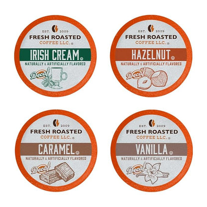 Fresh Roasted Coffee, Decaf Traditional Flavors, Flavored Coffee Pod Variety Pack, K-Cup Compatible, 24 Count