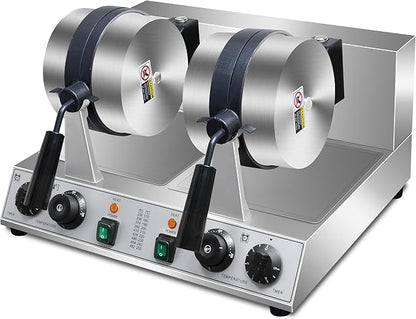 Ice Cream Burger Maker,double UFO Burger Maker,180°Rotating Ice Cream Filling Waffle Maker,Hamburger Waffle Maker Sandwich Press Non-stick Panini press waffle machine 2600W Gelato Panini Press machine