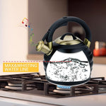 Load image into Gallery viewer, Tea Kettle for Stove Top Whistling Teapot, 3.2Q Tea Pot Stainless Steel Teakettle with Heat Proof Ergonomic Handle