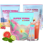 Load image into Gallery viewer, Super Yerba Mate Instant Powder Variety Pack - Citrus, Lemon &amp; Grapefruit Flavors | 30 Servings Each | Energy Boost, Mental Clarity, Gut Health &amp; Satiety | Prebiotics, Probiotics, Hot &amp; Cold Brew, Portable (3pcs/set)