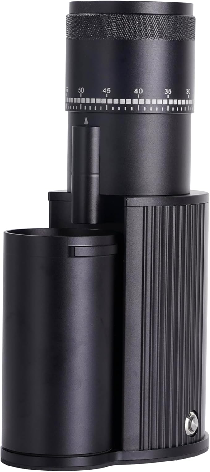 Burr Coffee Bean Grinder, Small Electric Coffee Grinder, Stainless Steel Conical Burr for Espresso, Drip, French Press, Black, Q4 BK
