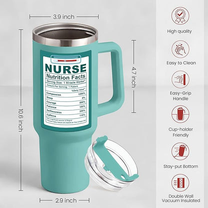 Nurse Gifts 40oz Stainless Steel Insulated Tumbler - Coffee Cup for Nurses Week, Appreciation Gifts